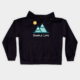 Simple Life - Snow Mountains Kids Hoodie